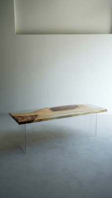 Mesa de diseño de lujo epoxi resina mesa de comedor 200x80 muebles de madera maciza
