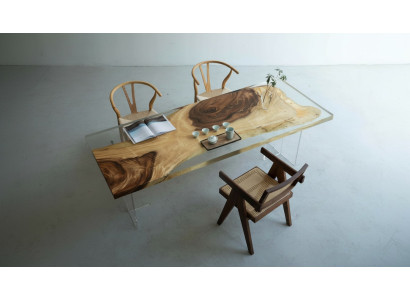Mesa de resina epoxi River Table sólida 200x90 Tabla de río nueva