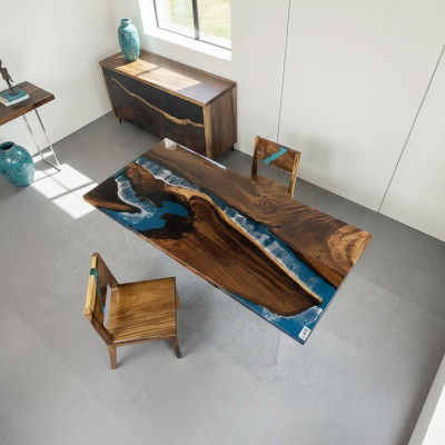 Mesa de comedor River Table Mesa de madera Mesa de río 180x90 Mesas macizas
