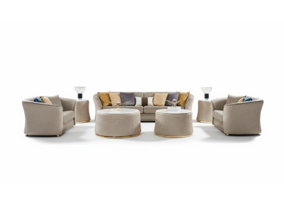 Sofá de 4 plazas, sofá de cuero, sofá, conjunto de salón, diseño.
