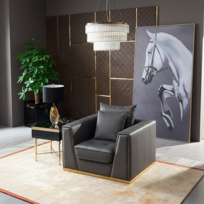 Diseño de sala de estar decoración sillón individual sofá de uno Nuevo de la televisión