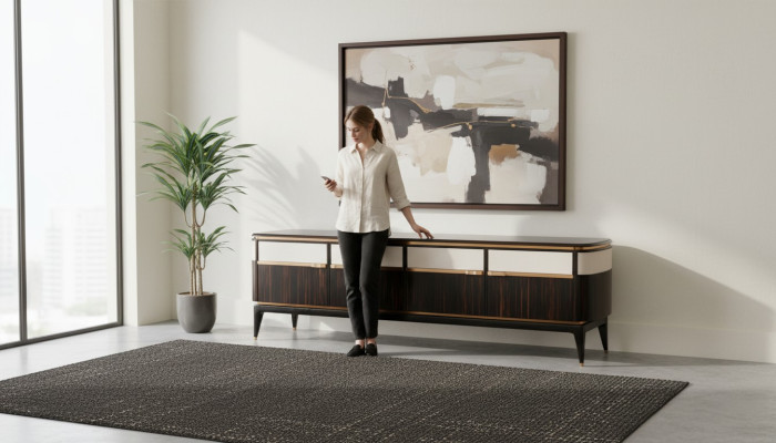 Mueble de televisión diseñador RTV aparador cómoda mesa baja armario estantería de habitación