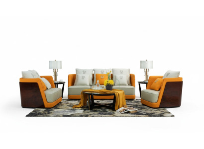 Sofá de salón conjunto de muebles de tapizado de sofá 3+2 asientos mesa de centro juego de 4 piezas.
