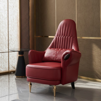 Sillón Diseño Sofá Relax Salón Cuero Lujo Club de Televisión Tapizado