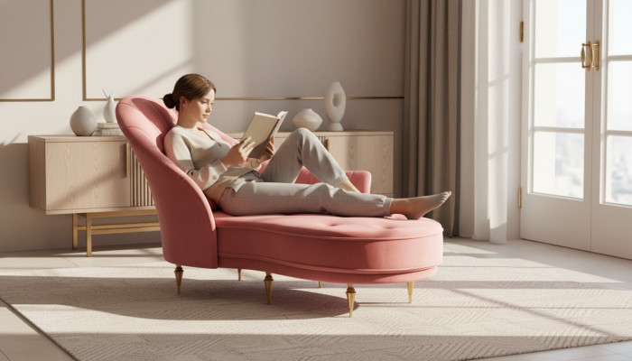 Chaise Longue Chesterfield, sofá de lujo Chesterfield para la sala de estar.
