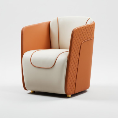 Sillón Diseño Sofá Relax Cuero Decoración Salón Club Tapizado Asiento Lujo