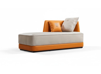 Sofá moderno de cuero de lujo de confort, reclinable, sillón reclinable, tumbona, diván.