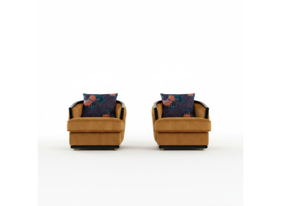 Sillón de diseño de lujo de tela para la televisión, sofá de 1 plaza para relajarse en el club lounge.