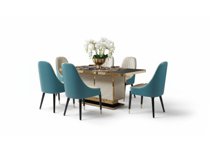 Mesa de comedor 6 sillas Silla Conjunto de comedor Grupo de comedor Muebles modernos Mesa