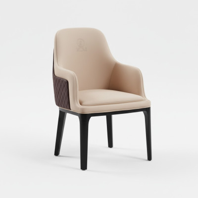 Juego de sillas con cojines para asientos, sillas de comedor modernas con respaldo de cuero y madera.