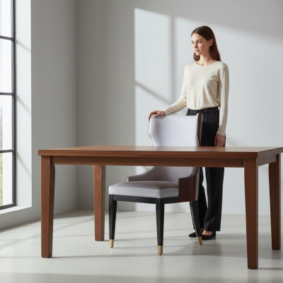 Habitación de comer 1x silla sillas tapizada madera moderna diseñador respaldo asiento sillón