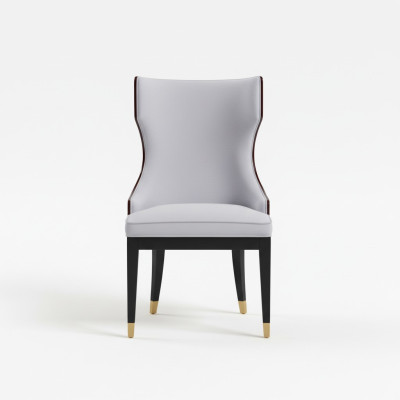Habitación de comer 1x silla sillas tapizada madera moderna diseñador respaldo asiento sillón