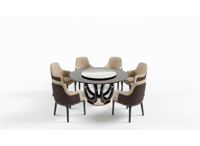 Grupo Mesa de comedor Asiento Sala de estar Conjunto de muebles Mesas Tapizados Madera Silla