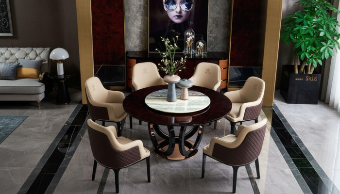 Silla de diseño de lujo Silla de respaldo tapizada 1x sillón sala de estar comedor cuero