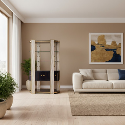 Vitrina de diseñador de madera Armario Armarios Estanterías Estanterías de oficina Vitrina de vidrio