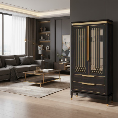 Vitrinas de cristal, bar, armario, muebles de casa, estanterías de pared, estantería de madera, vitrina, muebles de salón.