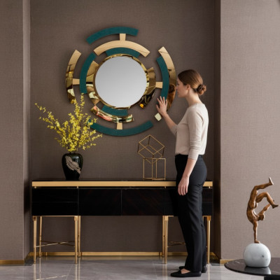 Consola de mesa Diseño Muebles Tablas Aparador Medusa Lujo Sala de estar