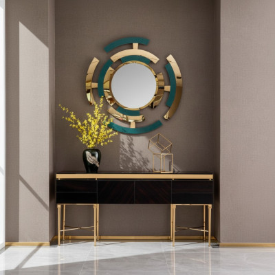 Consola de mesa Diseño Muebles Tablas Aparador Medusa Lujo Sala de estar