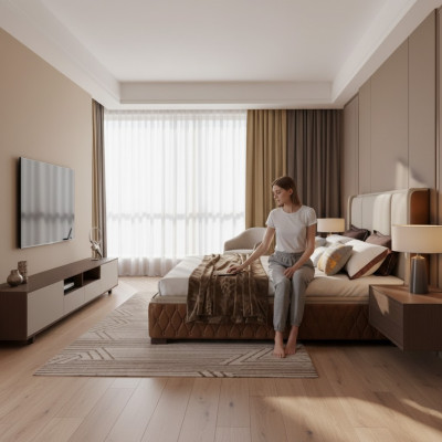 Diseño de cama de cuero de lujo decoración de camas tapizadas dobles modernas matrimonio 180x200