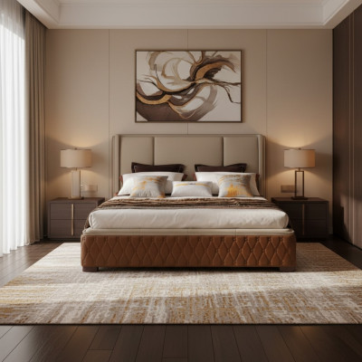 Diseño de cama de cuero de lujo decoración de camas tapizadas dobles modernas matrimonio 180x200