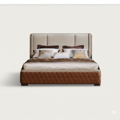 Diseño de cama de cuero de lujo decoración de camas tapizadas dobles modernas matrimonio 180x200