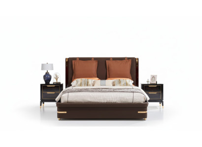 Muebles de dormitorio de lujo de 3 piezas. Juego completo Cama 2 mesitas de noche Moderno.