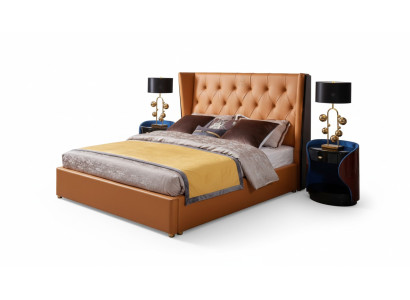 Estructura clásica de cama, muebles de dormitorio, diseño de camas, conjunto de 3 piezas.