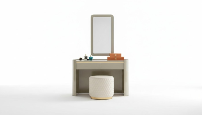 Lujo tocador espejo taburete juego completo cómoda dormitorio