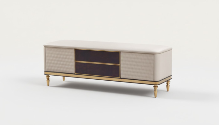 Diseño taburete banco lujo puf reposapiés muebles taburete tapizado taburete de asiento