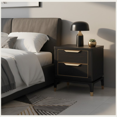 Mesa de noche Mesita de noche Cómoda Mesita auxiliar Consola Brillo alto Oro