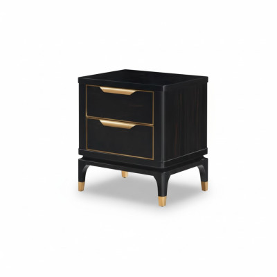 Mesa de noche Mesita de noche Cómoda Mesita auxiliar Consola Brillo alto Oro