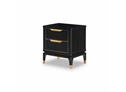 Mesa de noche Mesita de noche Cómoda Mesita auxiliar Consola Brillo alto Oro
