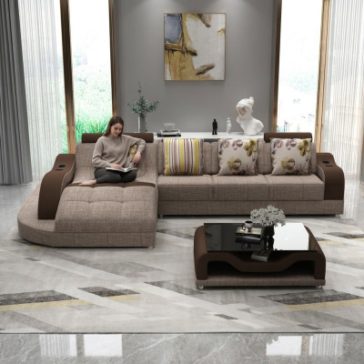 Sofá de esquina en forma de L, sofá, sofá acolchado, sofá de salón en forma de L, sofá textil, sofá de tela nuevo.