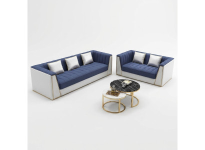 Sofá de diseñador conjunto de lujo Sofá Couch Polser Set Conjunto 3 2 plazas 2 piezas.