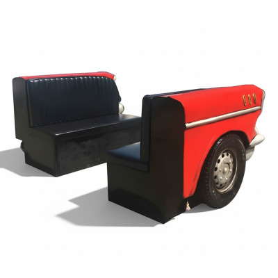 Doble sofá de coche, sofá comedor, sofá, muebles de coche, USA, decoración, modelo, cuero.