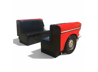 Doble sofá de coche, sofá comedor, sofá, muebles de coche, USA, decoración, modelo, cuero.