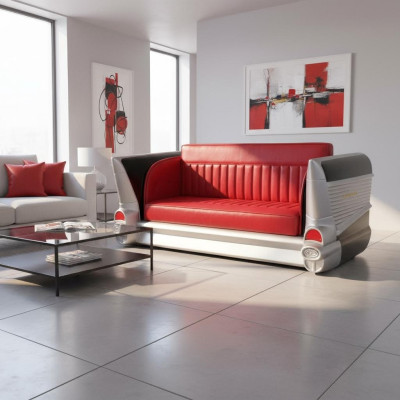 Sofá sofá comedor Cadillac USA Decoración Sofá de automóvil Estilo América Muebles Sofás