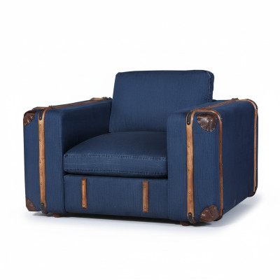 Diseño de sillón Maleta Tela Sofá Acolchado Individual Sofás Muebles de sala de estar retro.