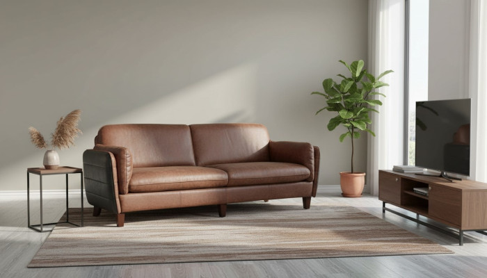 Lujo Vintage 3+2 plazas de cuero real conjunto de sofás para la sala de estar Loft ensemble.