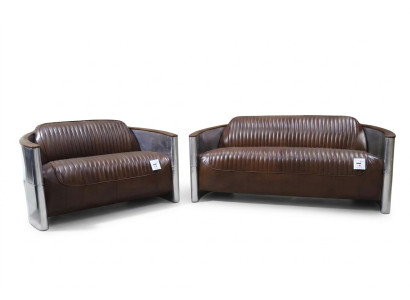 Conjunto de sofá de 3+2 plazas, sofá, conjunto de sofás, sofá, sillón, cuero, vintage, retro, nuevo