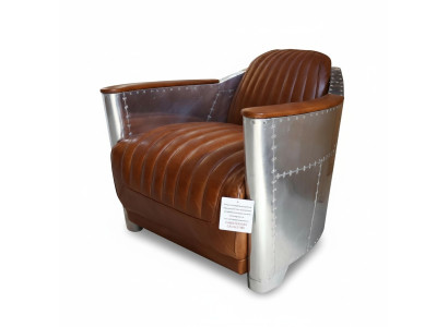 Sofá de cuero Sofá Sofá Tapi Butaca Sofás Sofás Avión Aviador Aluminio