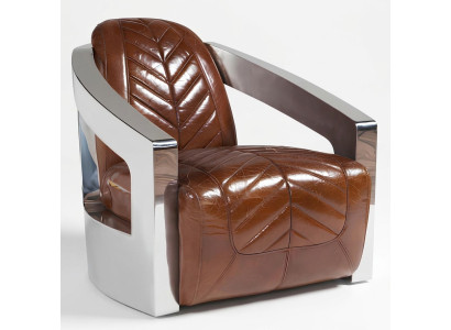 Silla de cuero vintage retro sillón lounge club diseño muebles de lujo avión