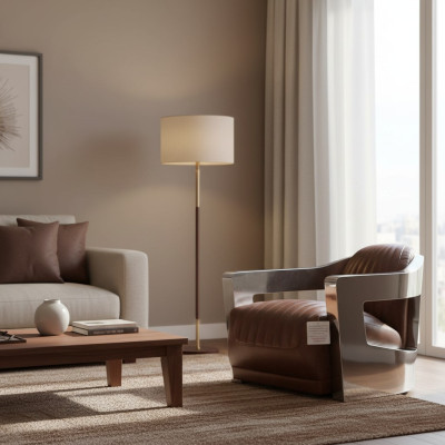 Muebles de aviador de lujo vintage retro envejecido, silla de cuero, sillón y sofá de diseñador.