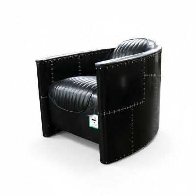 Sofá Aviador Sillón Club de Sofá salón vintage de aluminio retro de avión cuero genuino