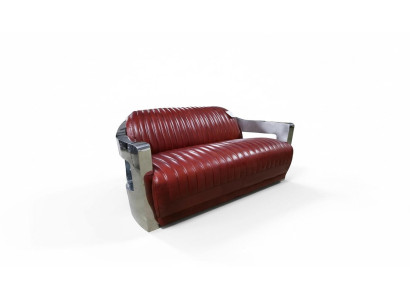 Sofá vintage de 2 plazas, sofá de cuero retro, sofá, sofá, tapizado, nuevo de dos plazas.