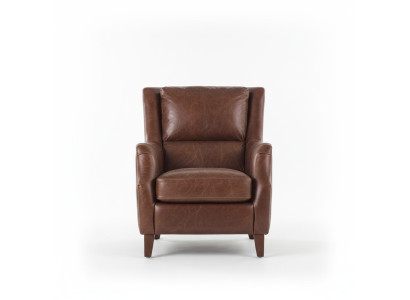 Sillón orejero Sillón Sillón de salón Sillón tapizado Vintage Cuero genuino
