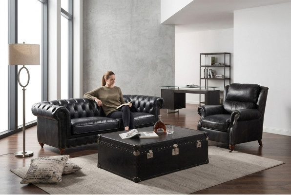 Sofá Chesterfield clásico Conjunto de tapicería de sofás Sofás diseño
