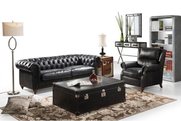 Sofá Chesterfield clásico Conjunto de tapicería de sofás Sofás diseño
