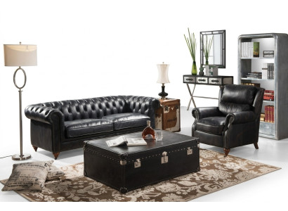 Sofá Chesterfield clásico Conjunto de tapicería de sofás Sofás diseño