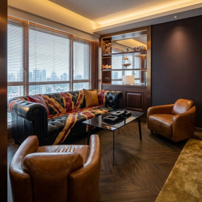 Jack Unión Chesterfield sofá de 3 plazas de cuero de lujo con estilo de cojín acolchado.